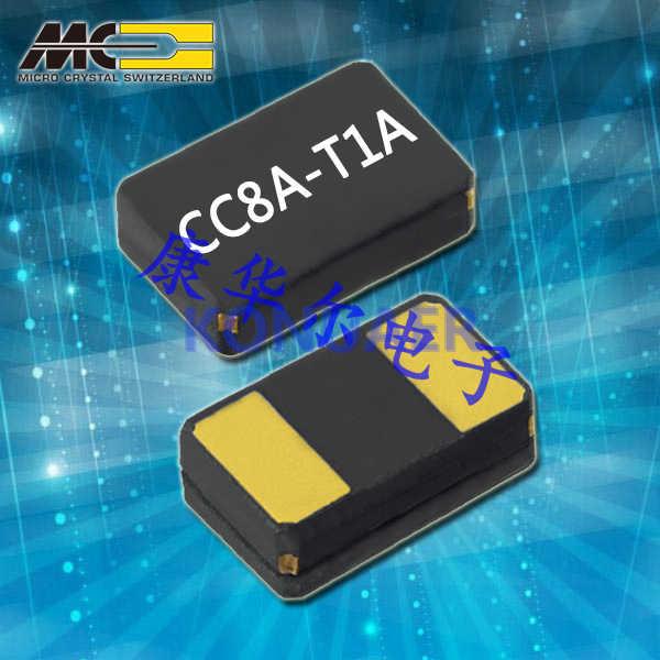 CC8A-T1A24.000MHz9.0pF±50ppmTAQI,MicroCrystal无源晶振,CC8A-T1A晶振