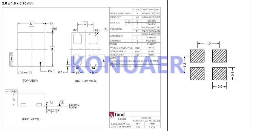 SiT9045AA-71-18EAA25.000625D,SITIME有源温补晶振,SiT9045差分输出晶振