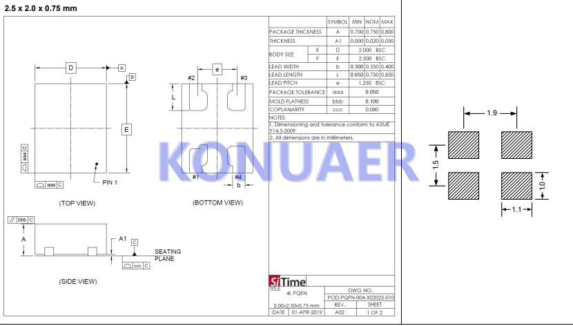 SiT8945BA-12-18EA125.123456D,SITIME有源贴片晶振,SiT8945晶振