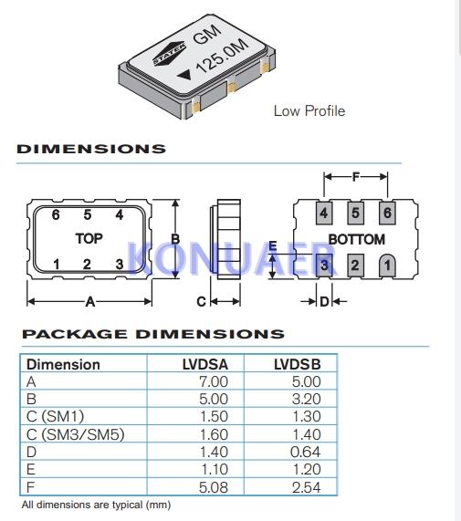 LVDSBHGD4SESM3-125.0M,50/50/-/I,Statek斯塔克有源晶振,LVDS差分晶振